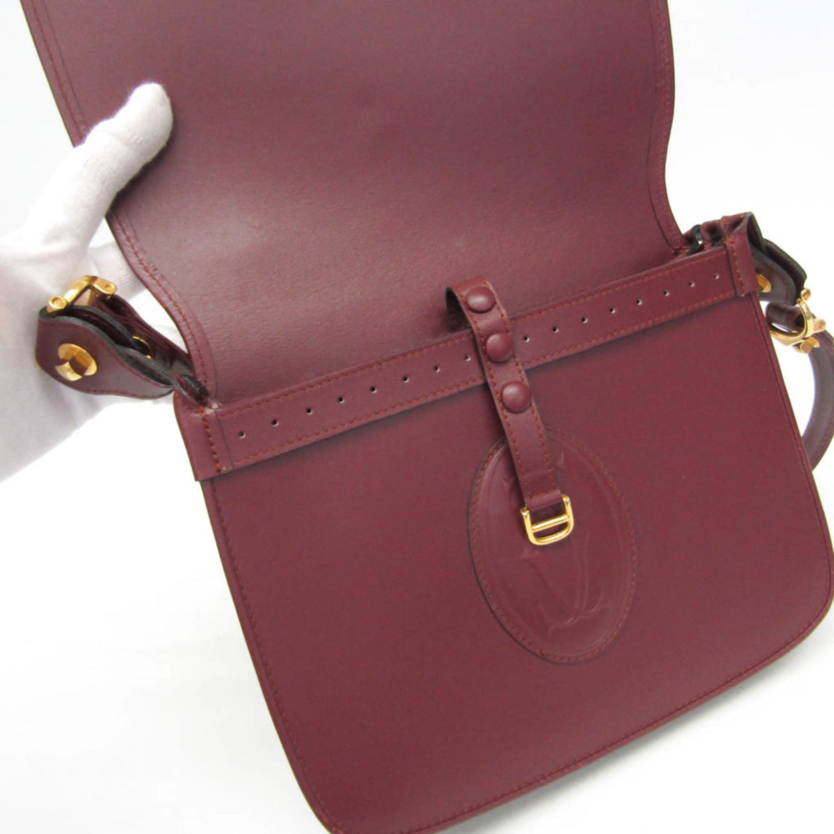 PRE-OWNED Cartier Must · Messenger Bag · Leather