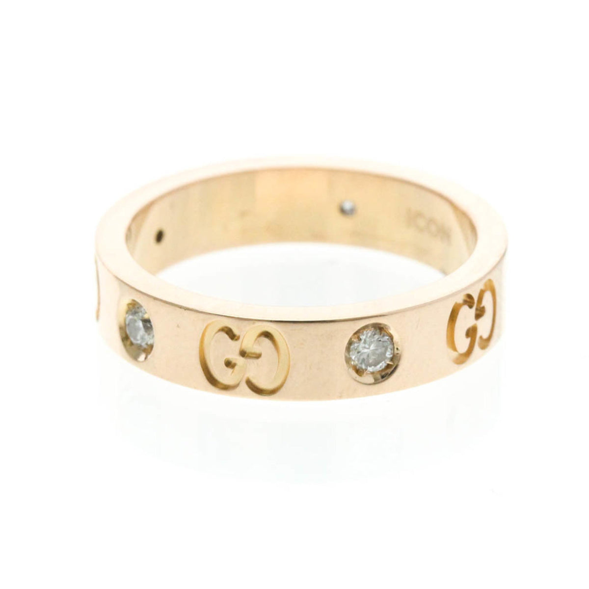PRE-OWNED Gucci Icon · Rose Gold · Diamond Size 5