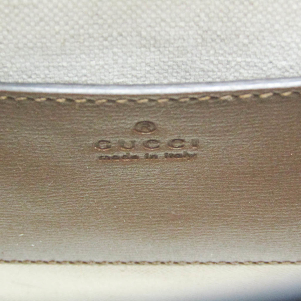 PRE-OWNED Gucci Interlocking G · GG Supreme · Leather