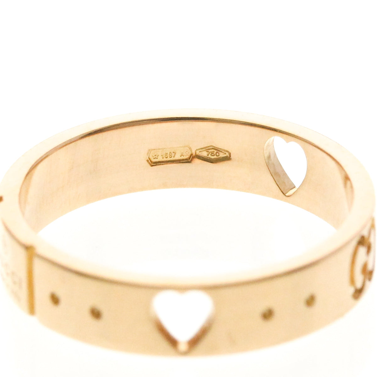 PRE-OWNED Gucci Icon · Rose Gold Size 5