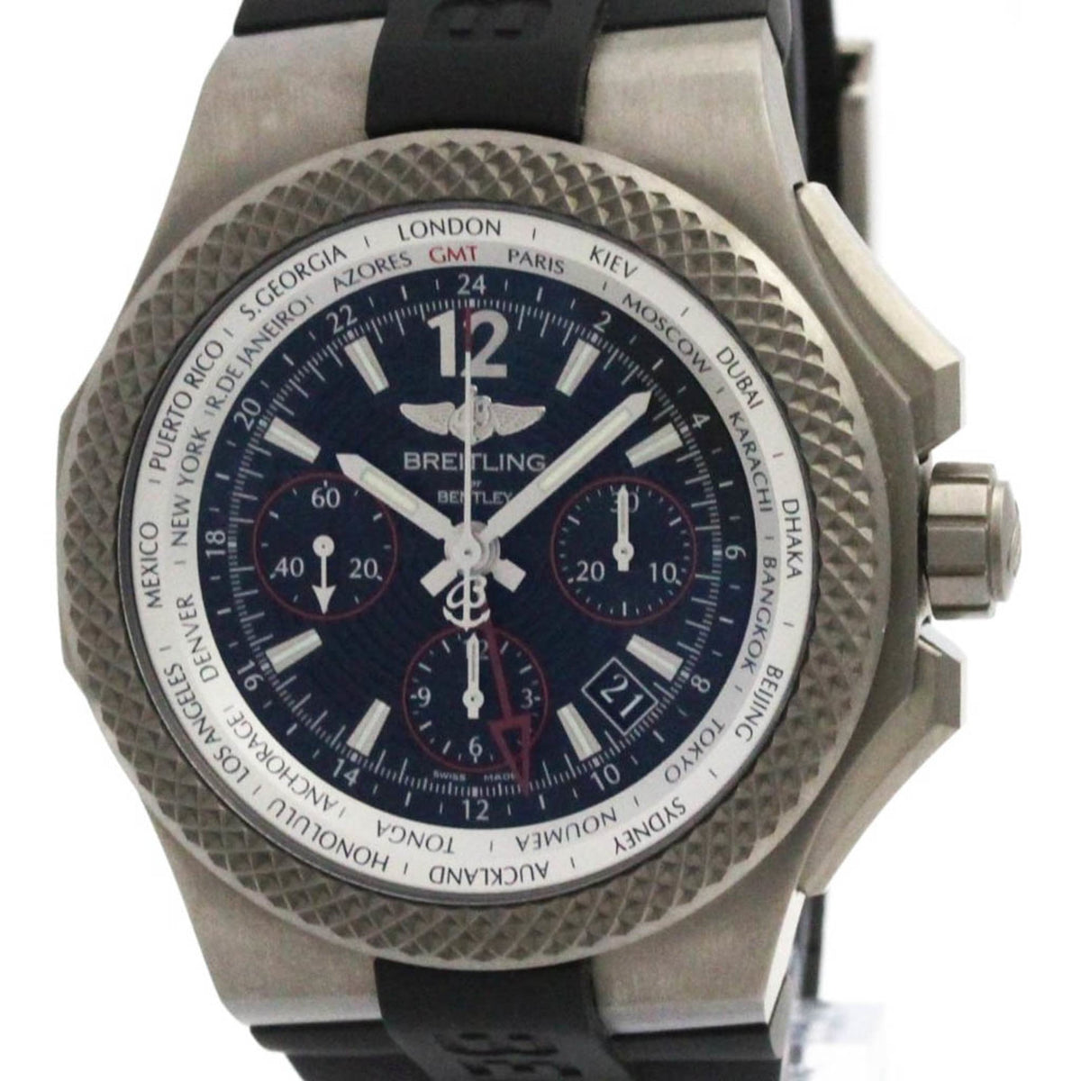 PRE-OWNED Breitling Bentley GMT · Light Body · Titanium