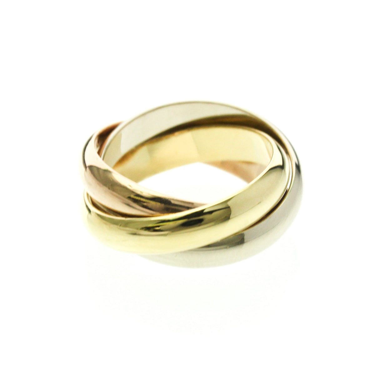 PRE-OWNED Cartier Trinity · Tri-Gold Ring Size 5.25