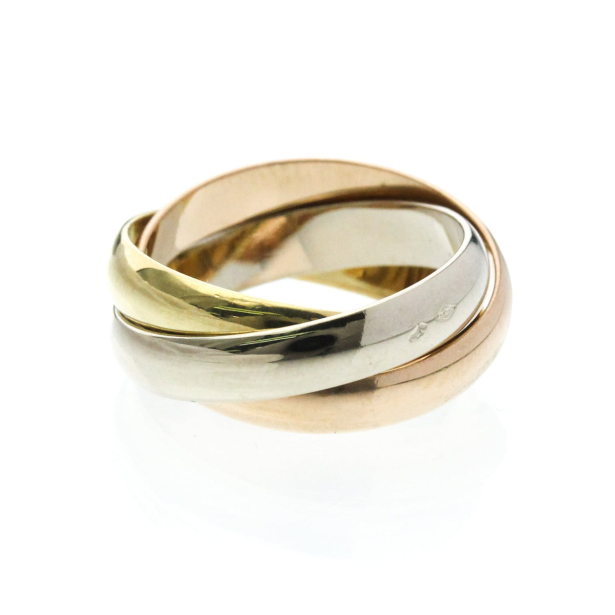 PRE-OWNED Cartier Trinity · Tri-Gold Size 4.75