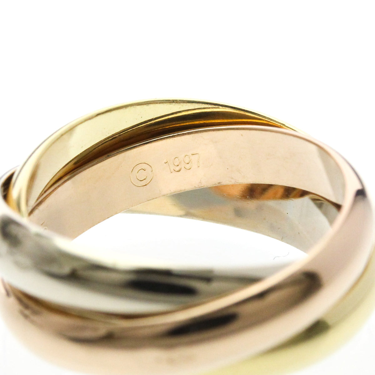 PRE-OWNED Cartier Trinity · Tri-Gold Size 7.5