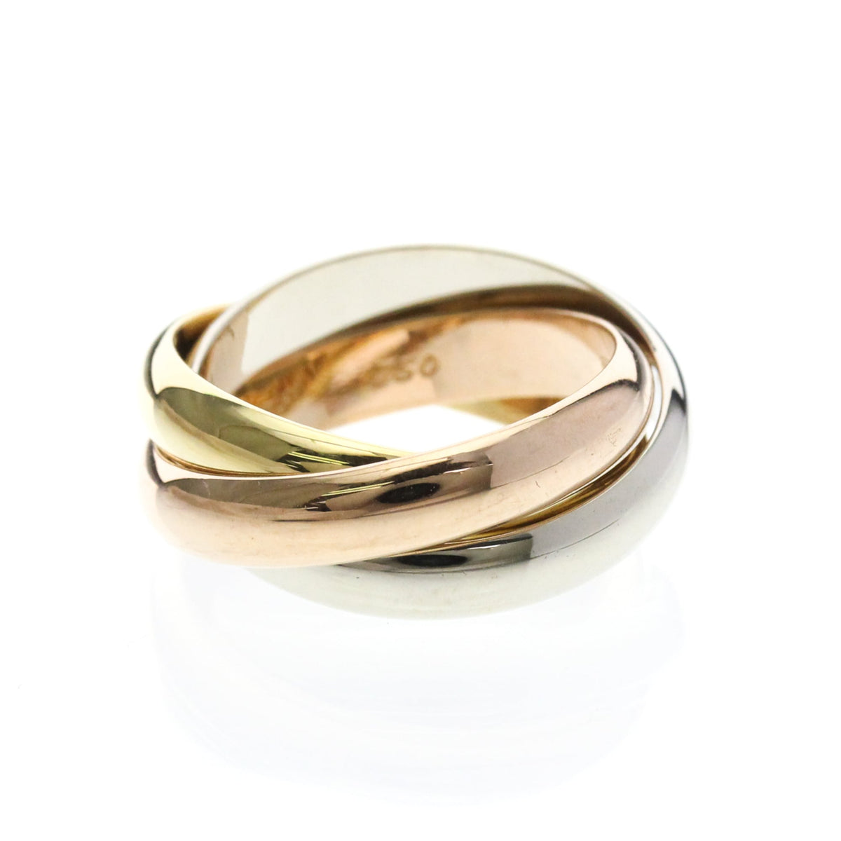 PRE-OWNED Cartier Trinity · Tri-Gold Size 5.25