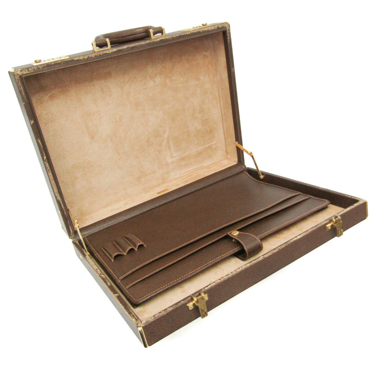 PRE-OWNED Gucci Interlocking G · Leather Attaché Case