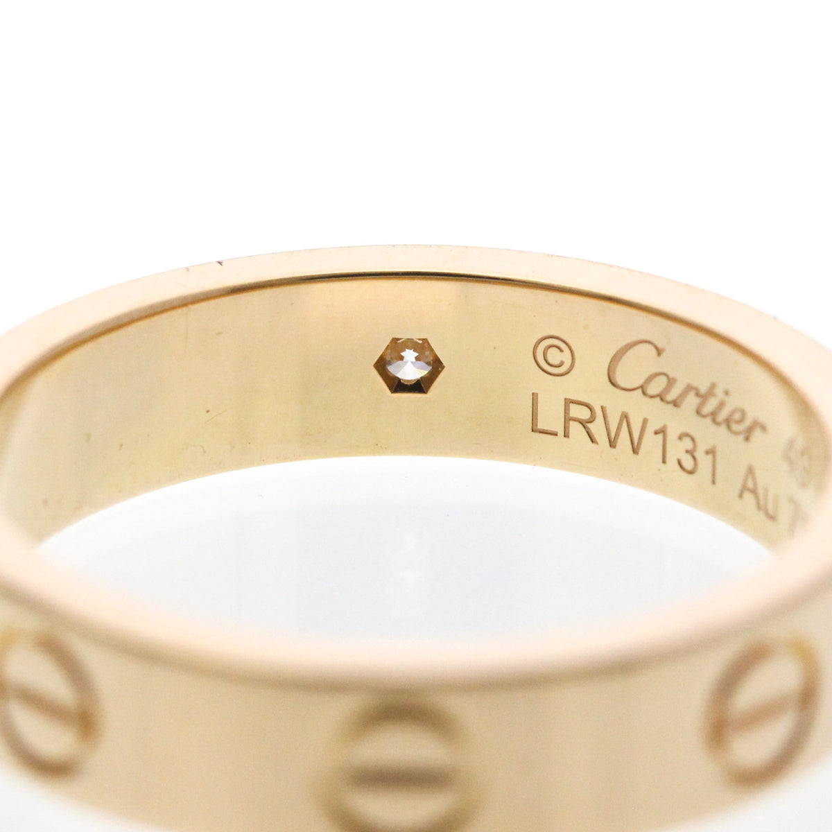 PRE-OWNED Cartier Mini Love · Diamond · Rose Gold Size 4.75
