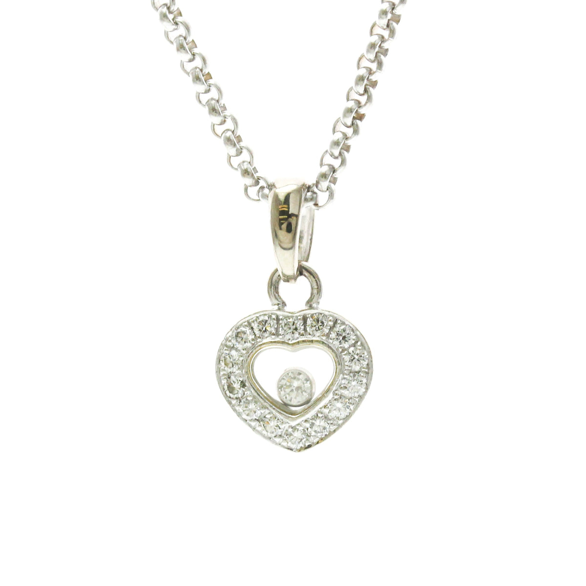 PRE-OWNED Chopard Happy Diamonds Heart · 18K White Gold