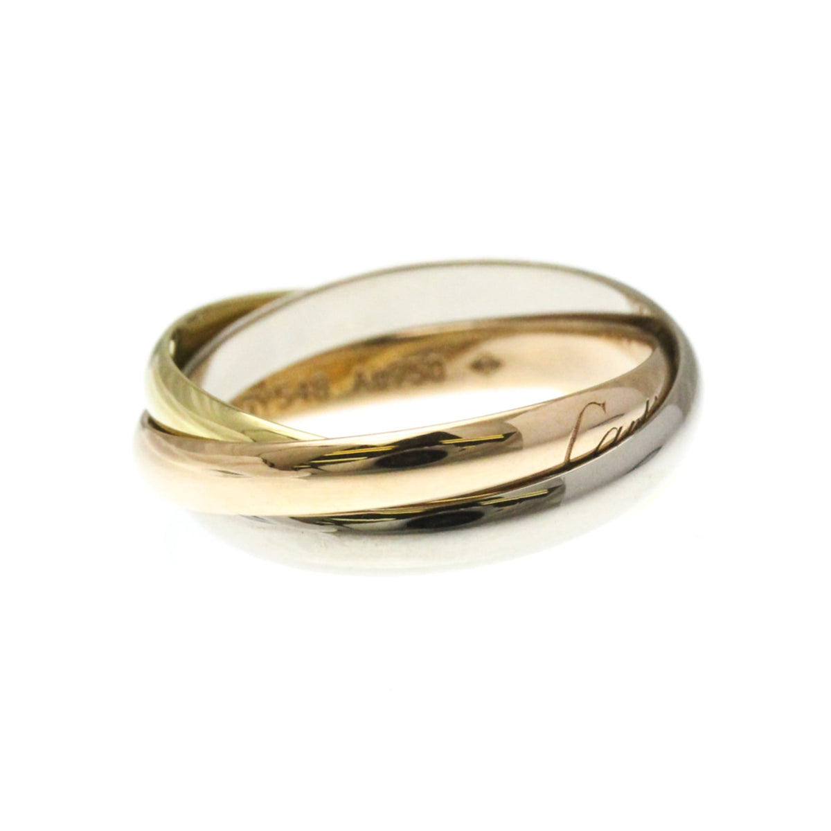PRE-OWNED Cartier Trinity · Tri-Gold Size 6.25