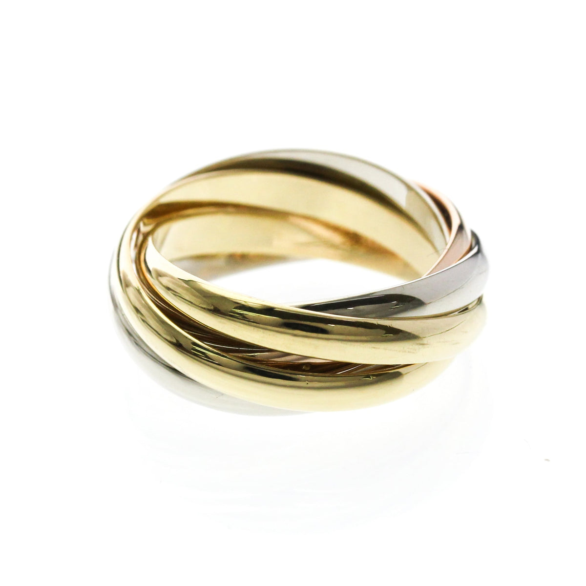 PRE-OWNED Cartier Trinity · Tri-Gold Size 6