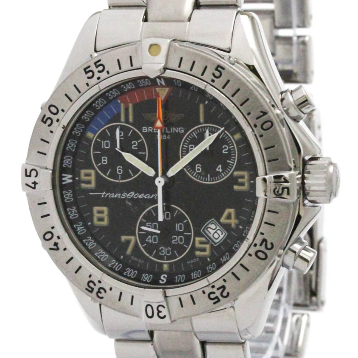 PRE-OWNED Breitling Transocean Chronograph · Steel
