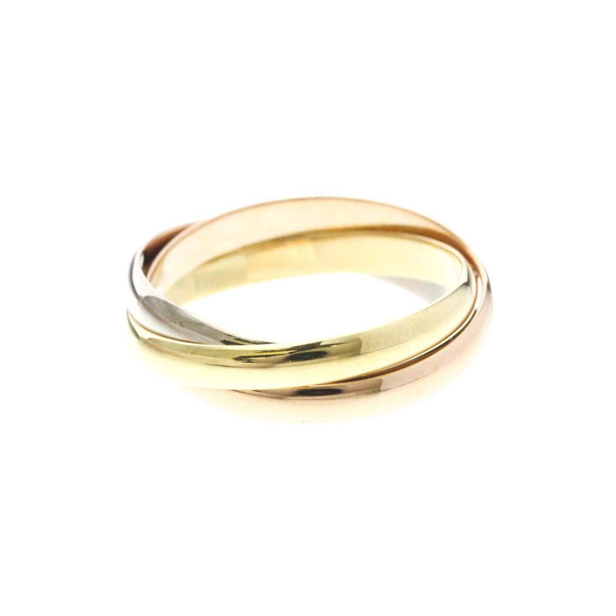 PRE-OWNED Cartier Trinity · Tri-Gold Size 6.75
