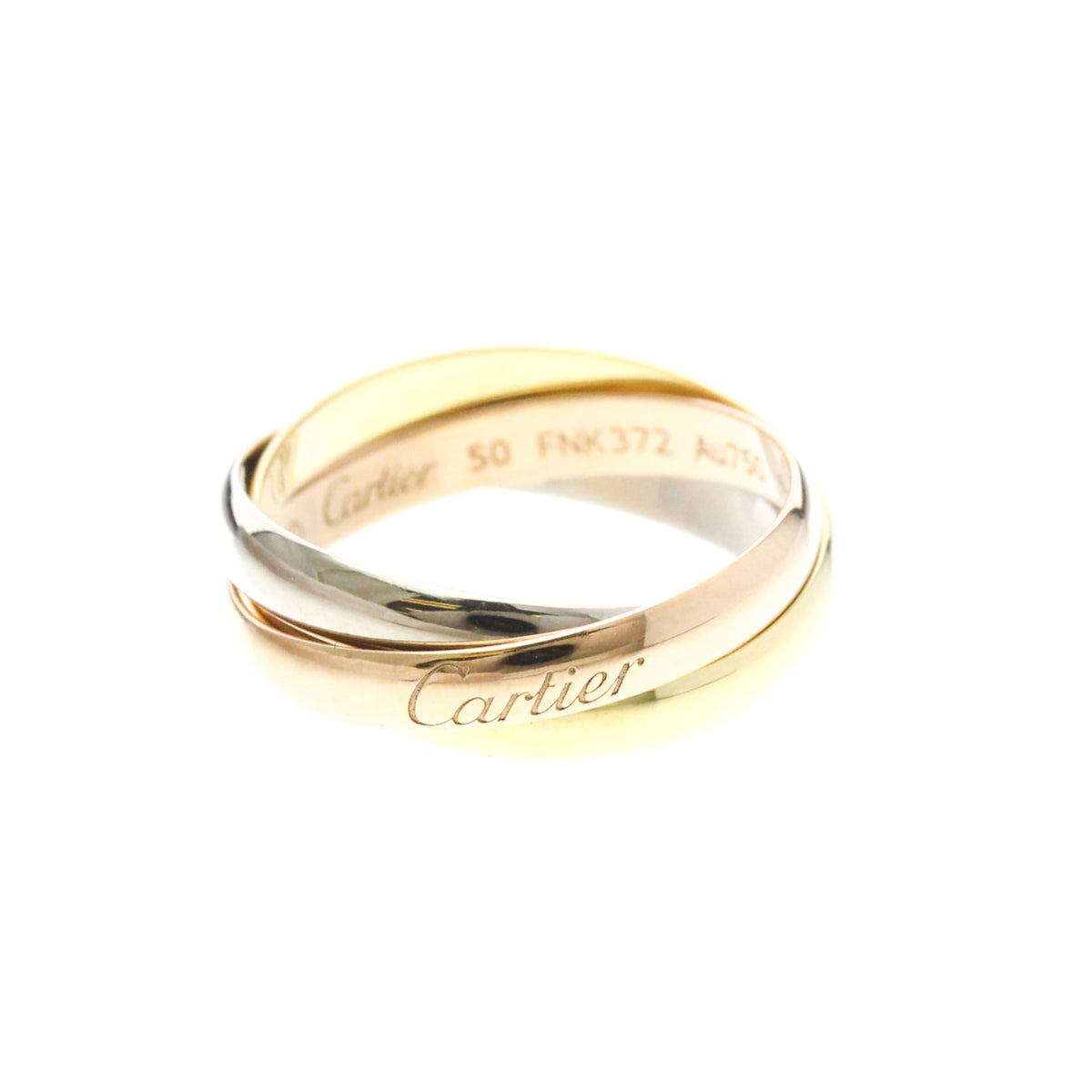 PRE-OWNED Cartier Trinity · Tri-Gold Size 5.25