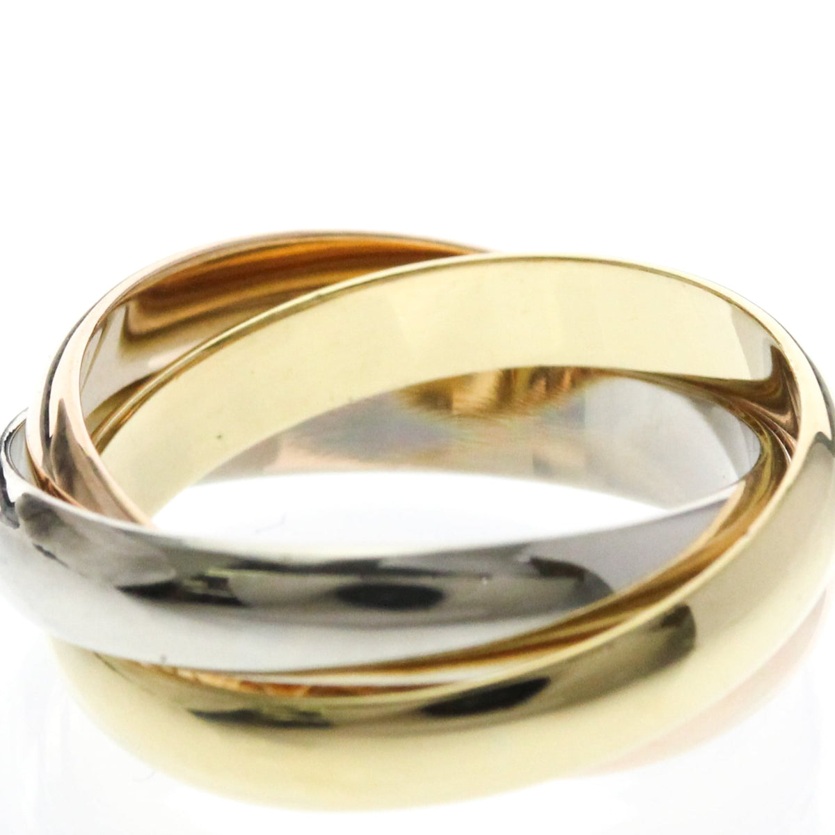 PRE-OWNED Cartier Trinity · Tri-Gold Size 6.25