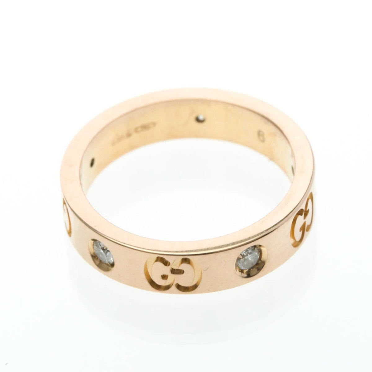PRE-OWNED Gucci Icon · Rose Gold · Diamond Size 5