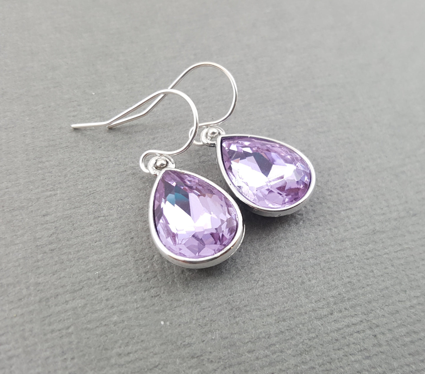June Birthstone Earrings - Crystal Teardrop Earrings