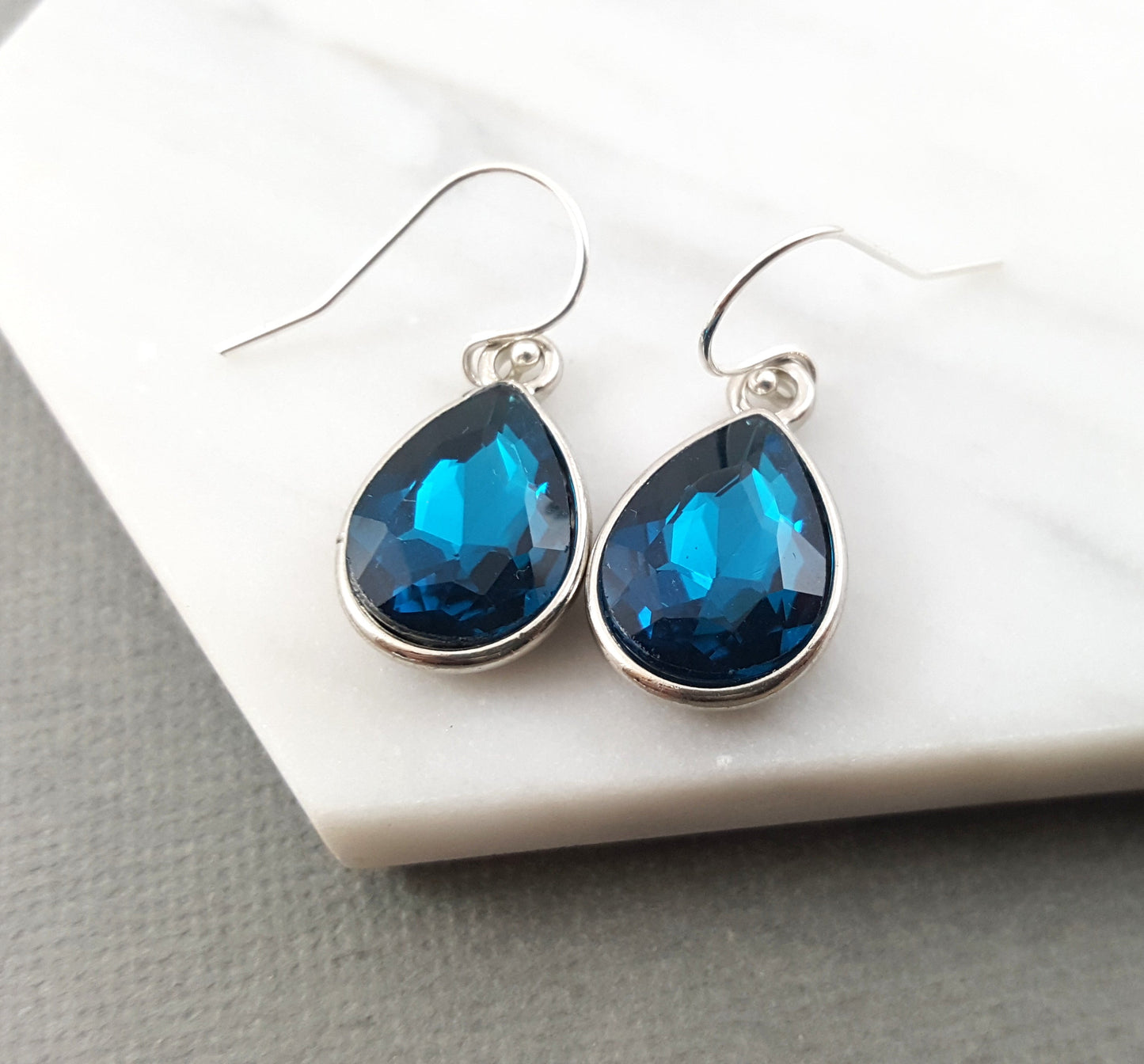 December Birthstone Earrings - Crystal Teardrop Earrings
