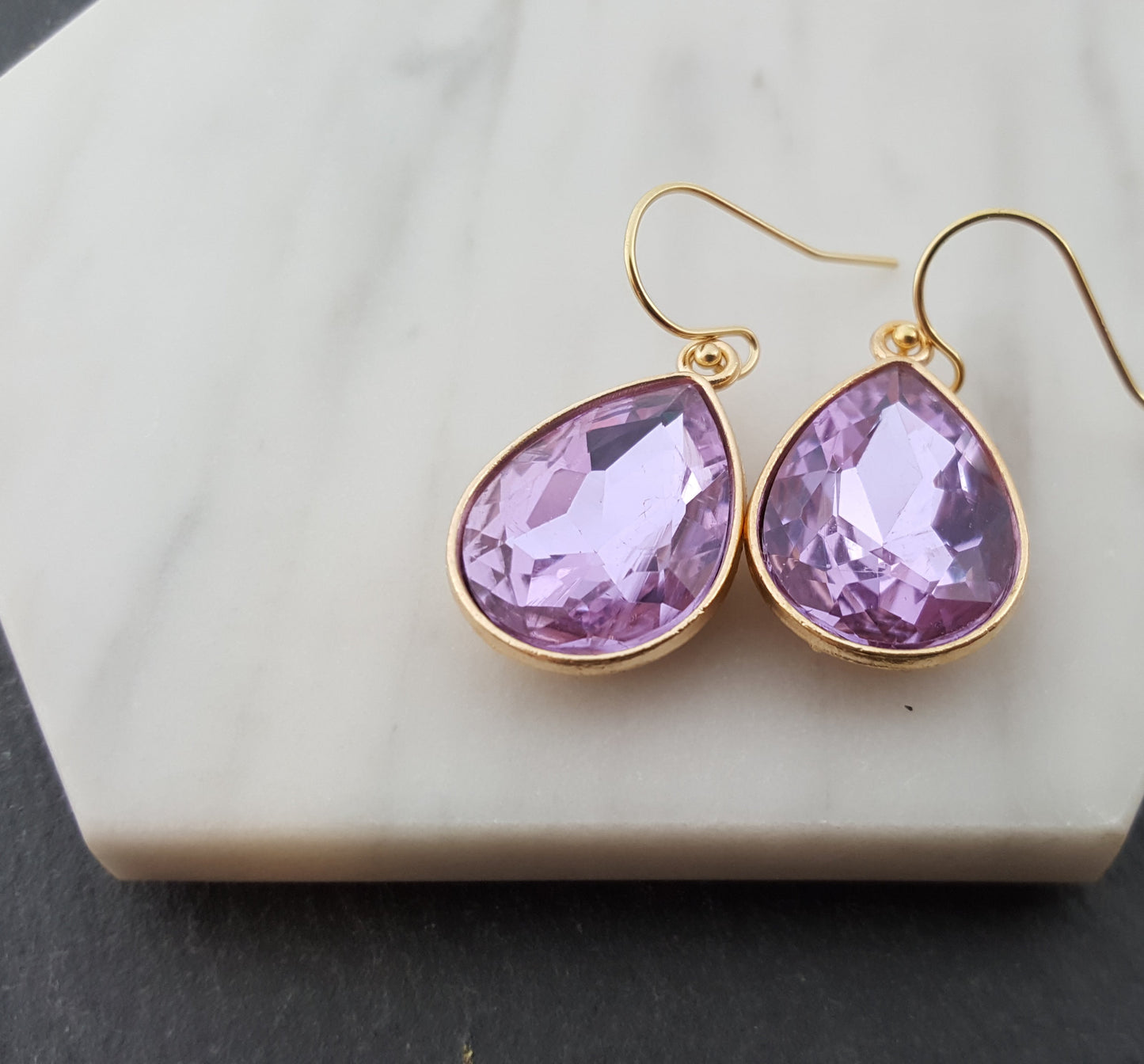 June Birthstone Earrings -  Crystal Teardrop Earrings