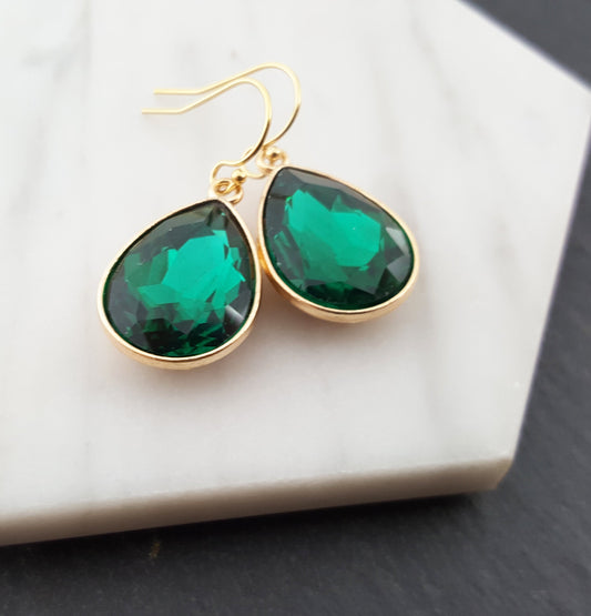 May Birthstone Earrings -Crystal Teardrop Earrings