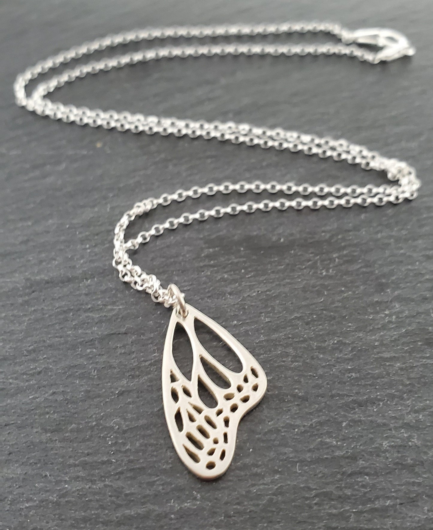 Sterling Silver Butterfly Wing Necklace – Symbol of Transformation and Hope