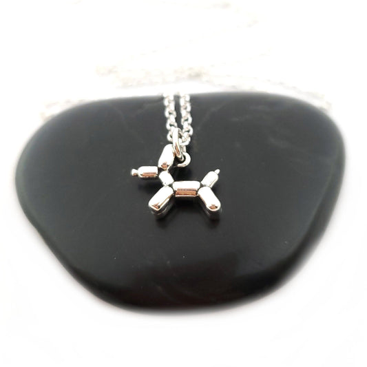 Balloon Dog Charm - Sterling Silver Necklace - Gift for Her