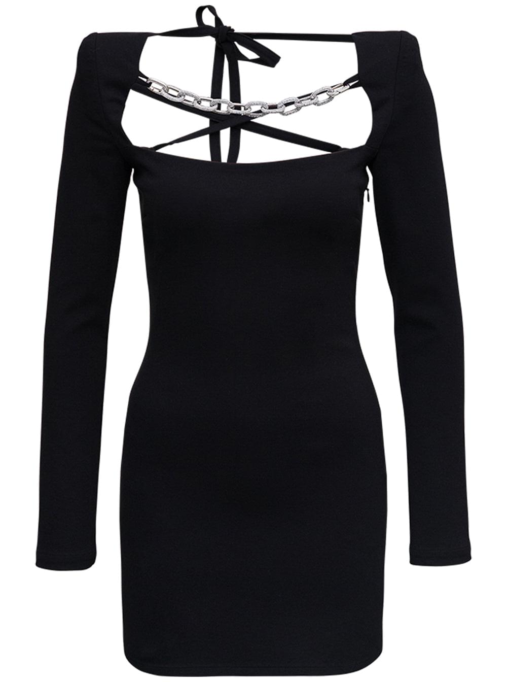 Giuseppe Di Morabito Women Black Jersey Dress With Chain Detail