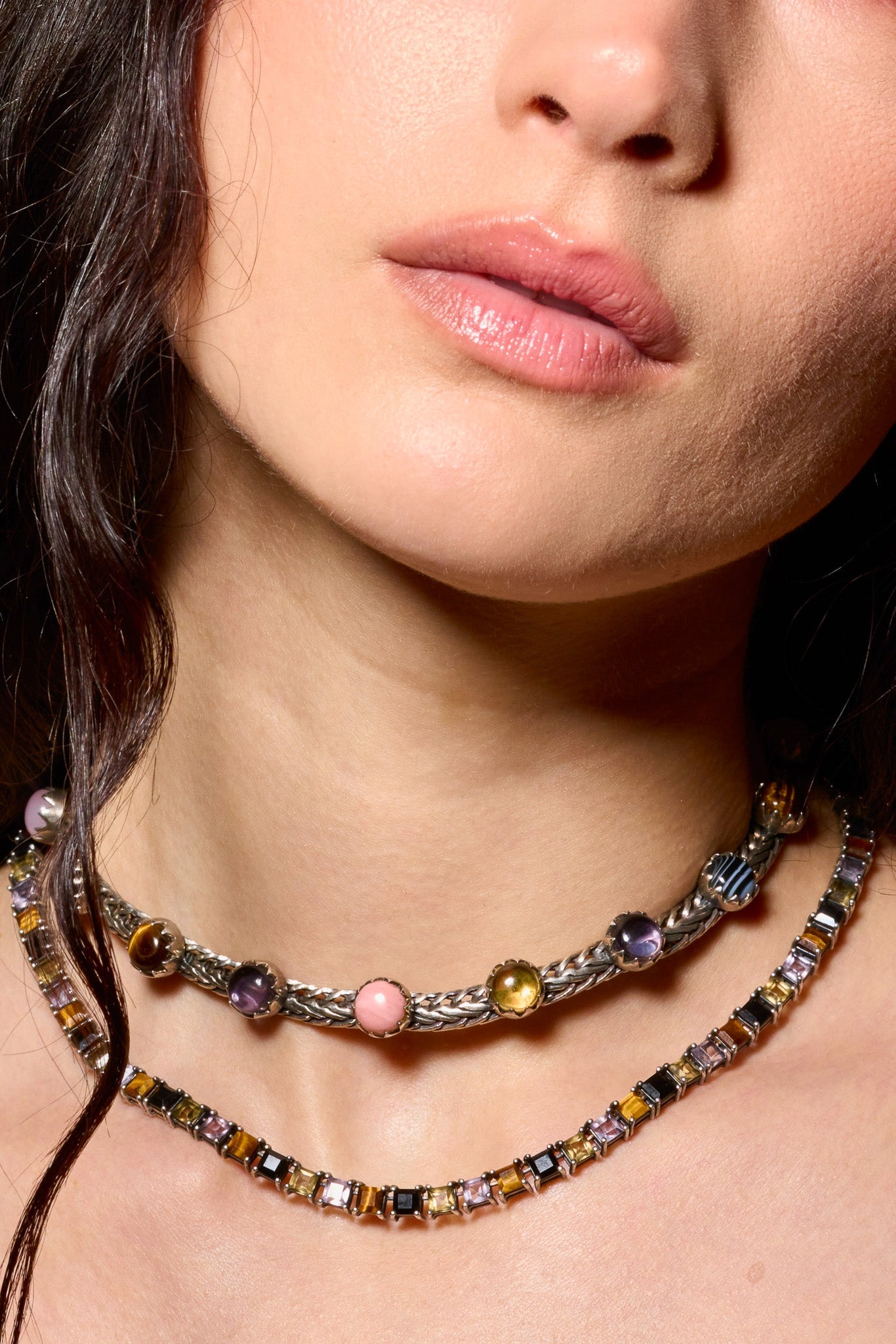 Chainmail Choker in Punk Rocks (Silver) SHIPS IN FEBRUARY