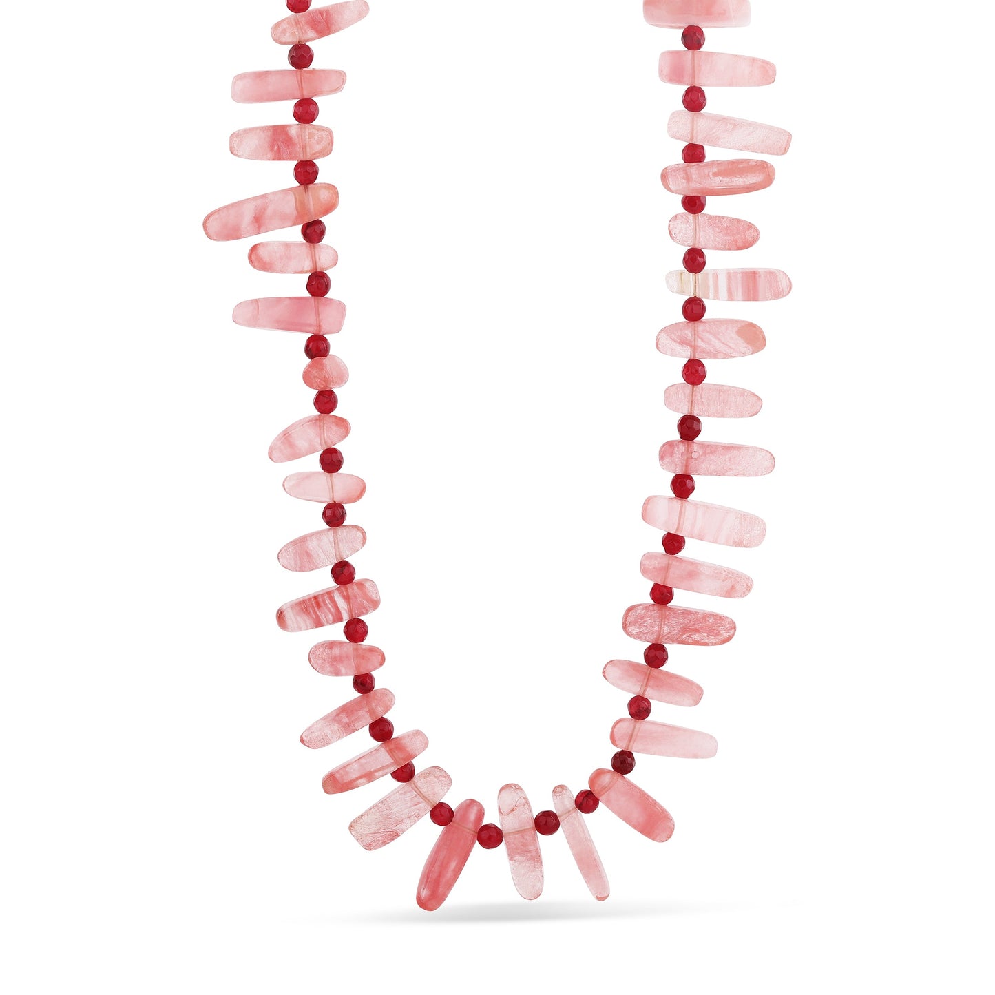 Rose Quartz Spike Necklace
