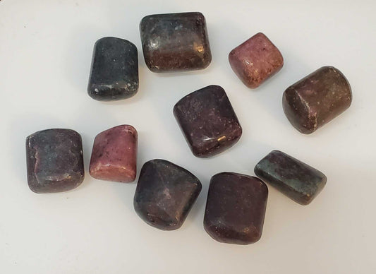 Ruby with Blue Kyanite Tumbled Pocket Stone