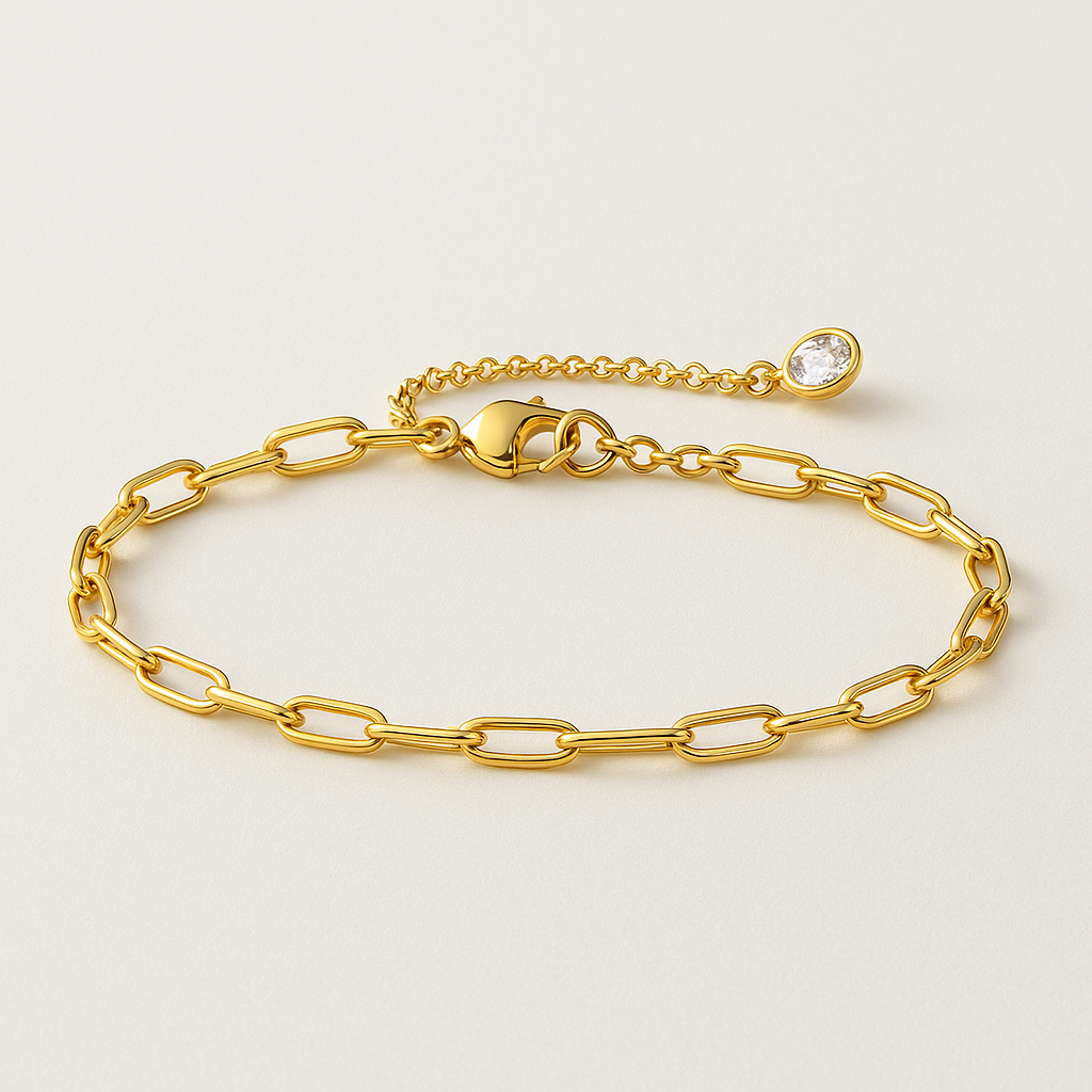 Elegant Paperclip Link Bracelet