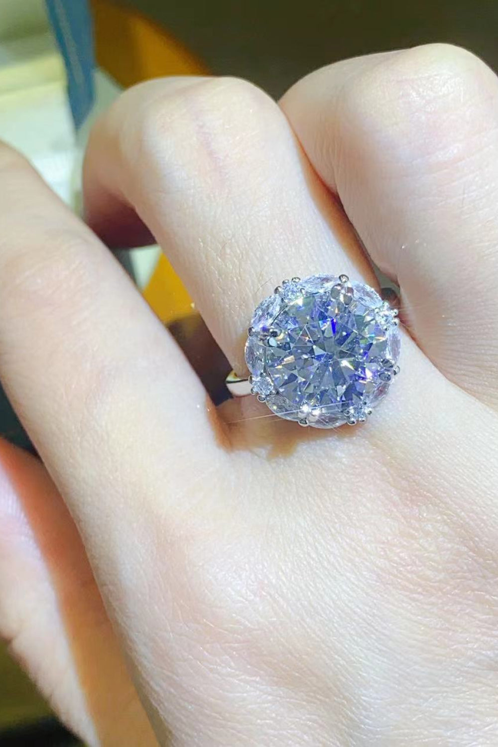 5 Carat Brilliant Round Cut Sparkala™ Platinum Over Pure Sterling Silver Ring