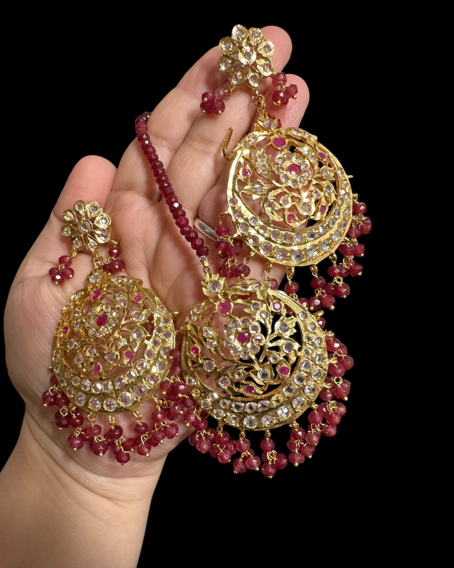 DJET87 Romana Gold-Plated Earrings & Tika Set ( READY TO SHIP )
