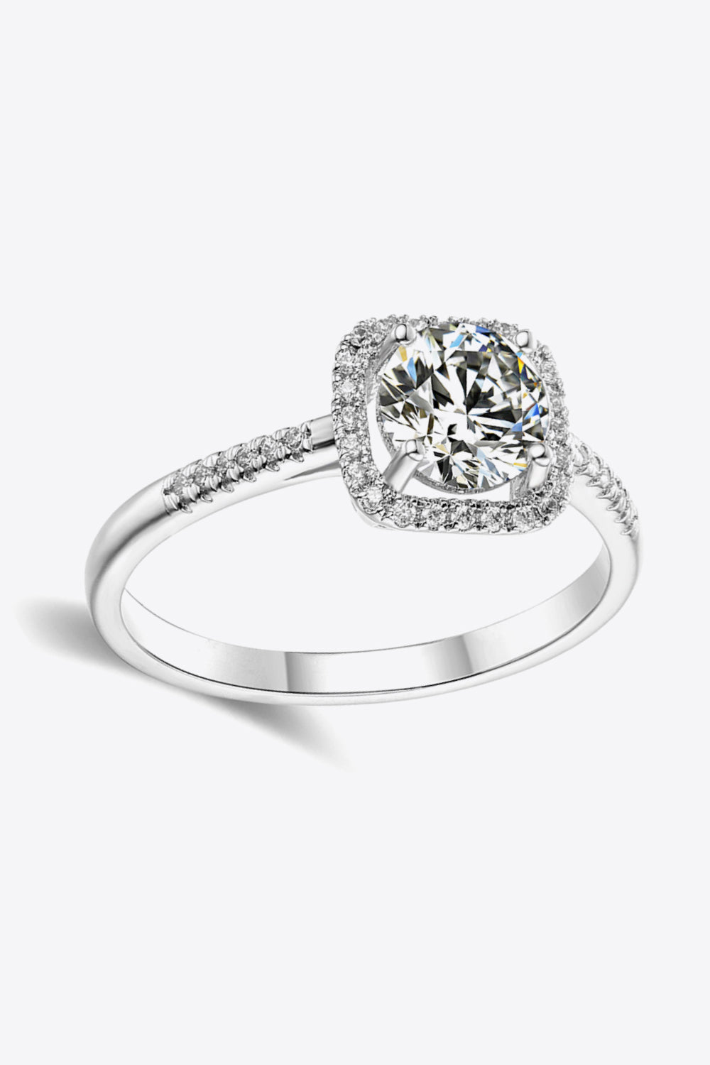 1 Carat Sparkala™ and Zircon Ring (Platinum Over Pure Sterling Silver)