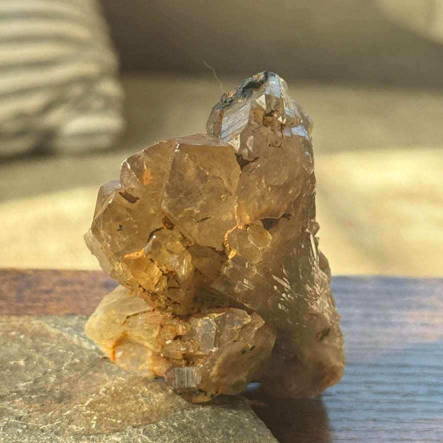 Natural Kundalini Citrine Shield Cluster 🛡️✨