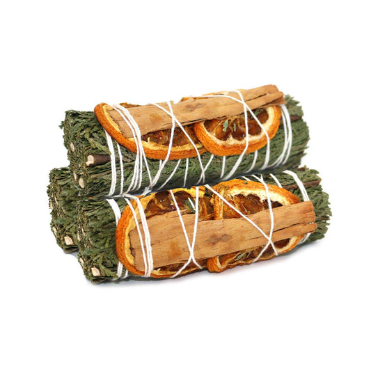 Cedar, Orange & Cinnamon Smudge Stick (4 in.)