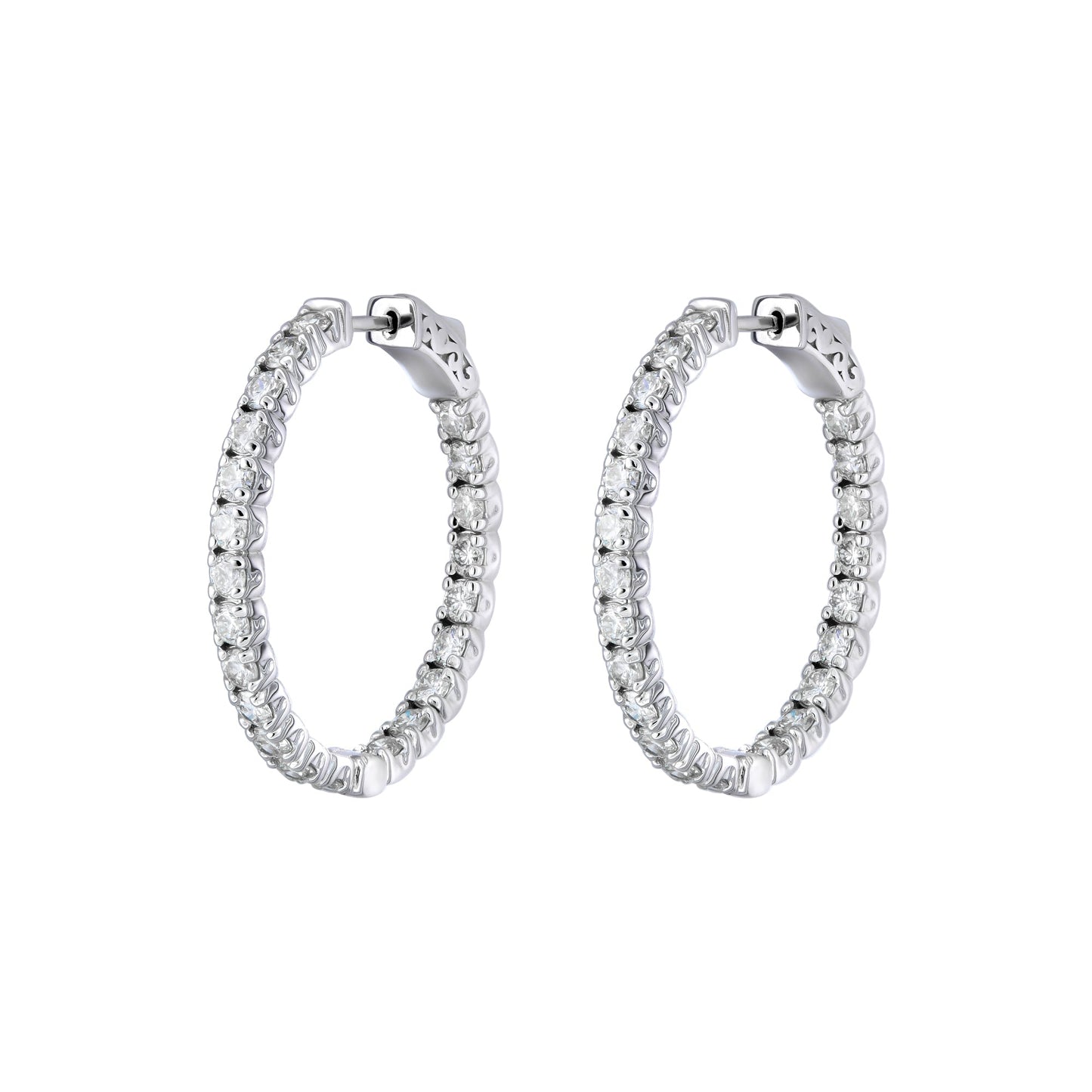 Round Elongated Tulip Hoops