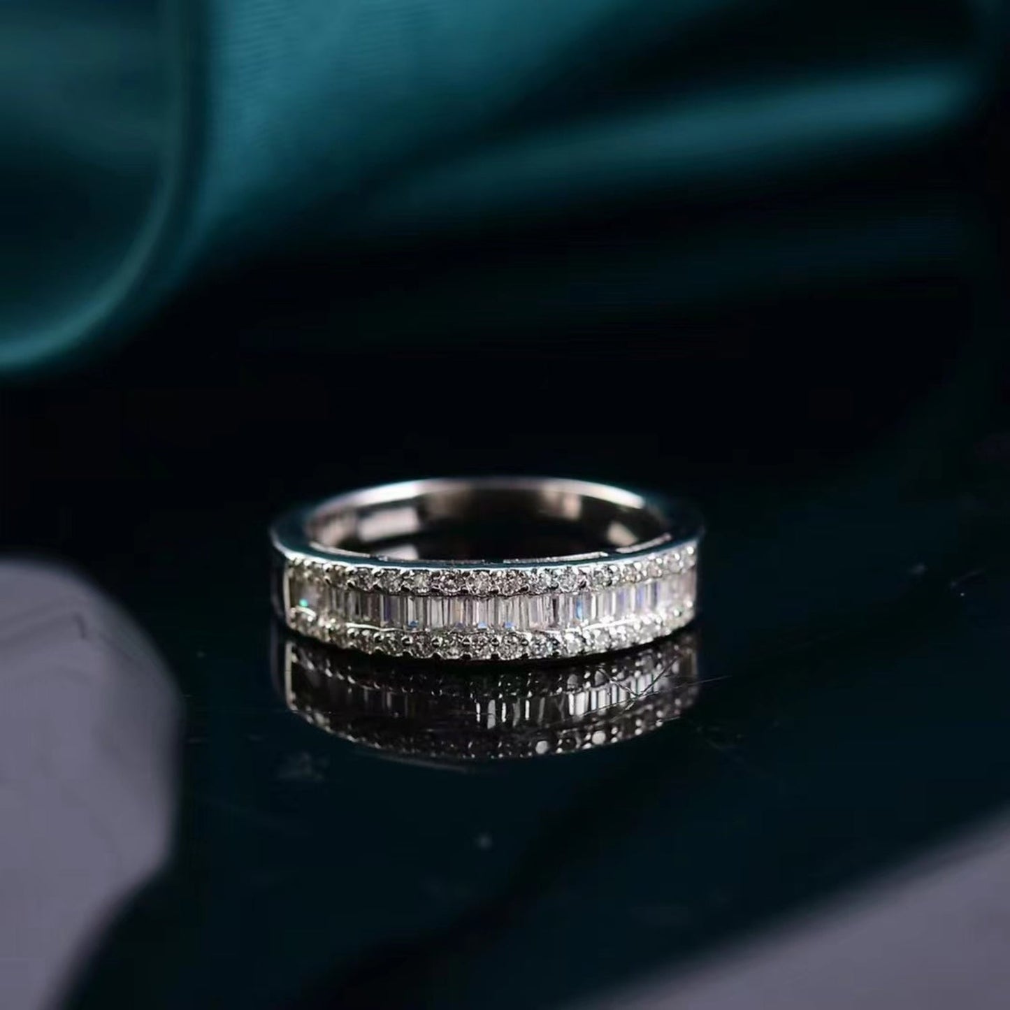 Sparkala™ Platinum Over Pure Sterling Silver Ring
