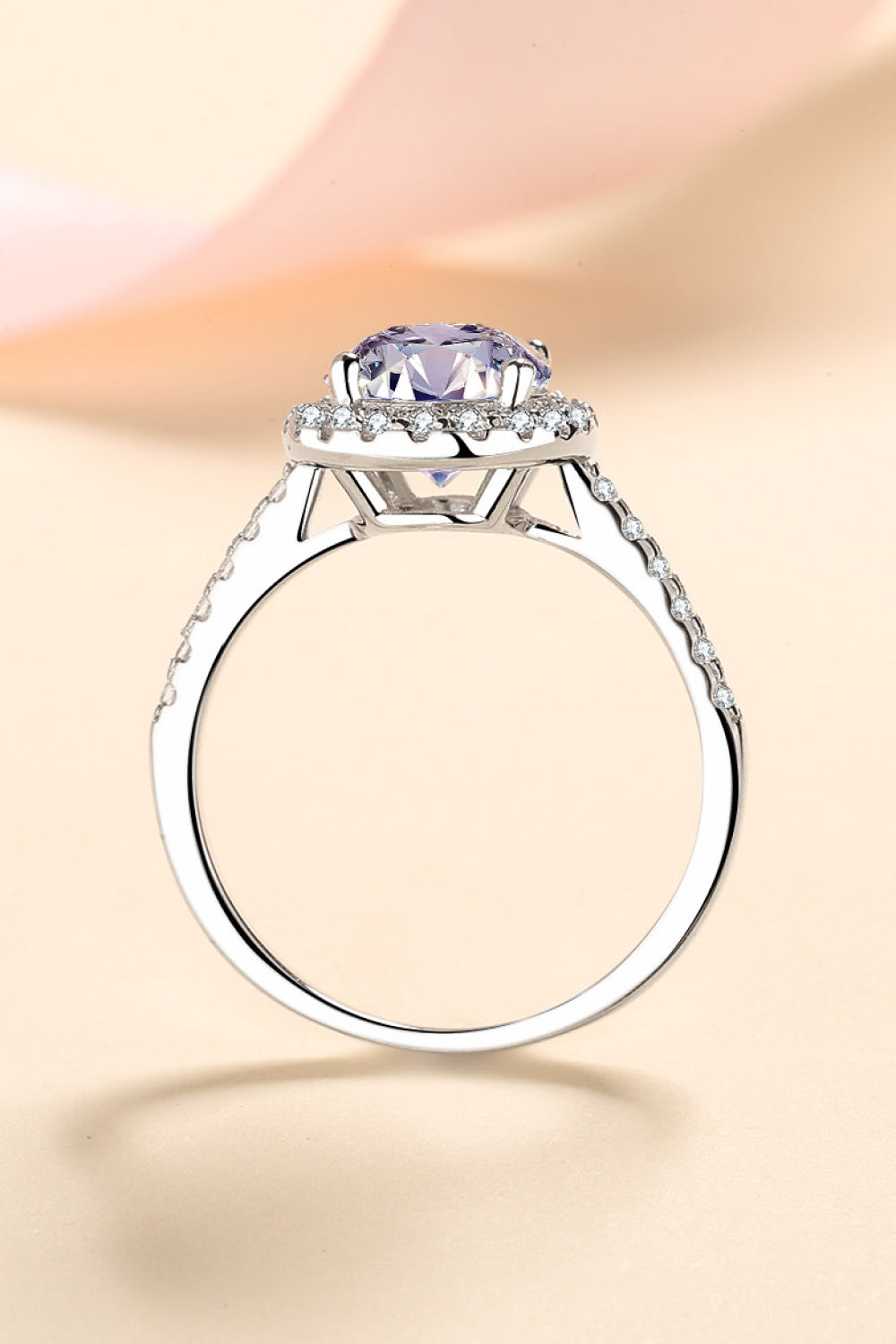2 Carat Oval-Cut Sparkala™ 925 Sterling Silver Halo Ring