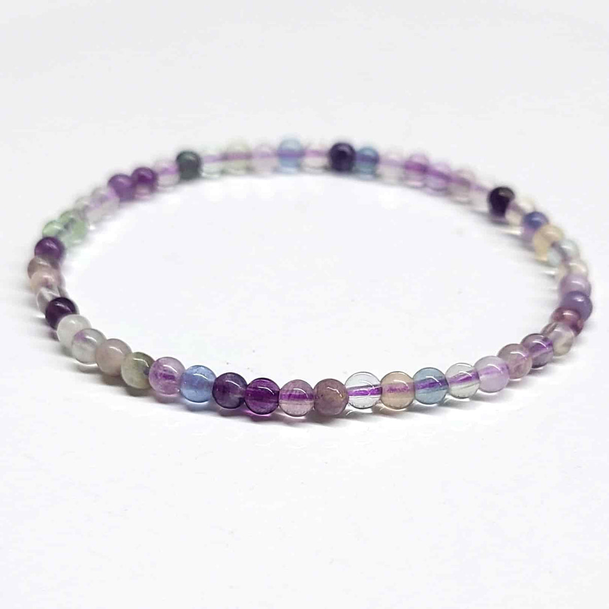 Fluorite Round Bead Bracelet - The Student's Stone