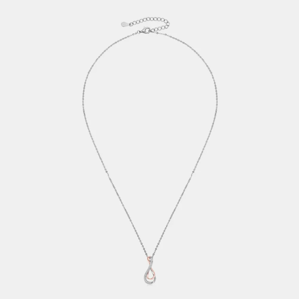 925 Sterling Silver Inlaid Sparkala™ Infinity Pendant Necklace