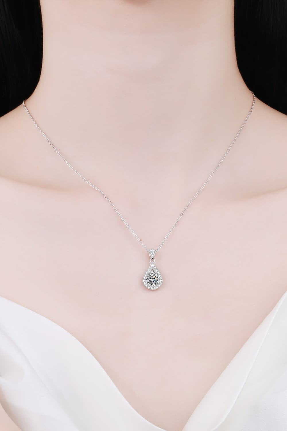 2 Carat Flawless Sparkala™ Teardrop Pendant Necklace in Fine Sterling Silver