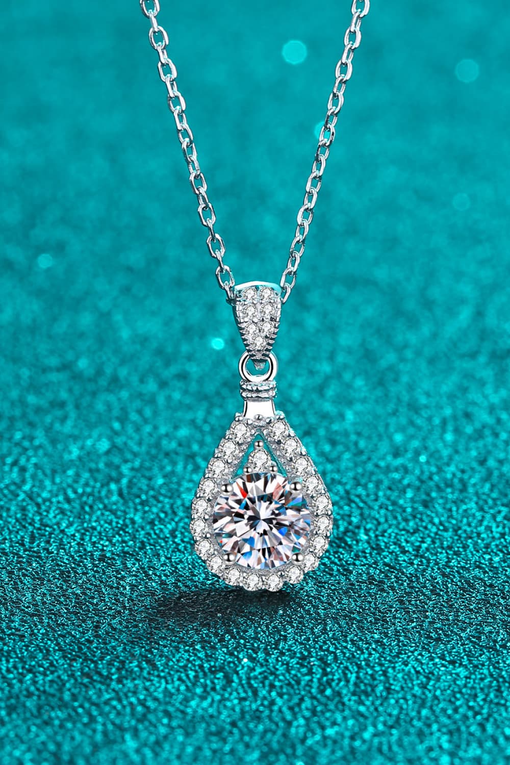 2 Carat Flawless Sparkala™ Teardrop Pendant Necklace in Fine Sterling Silver