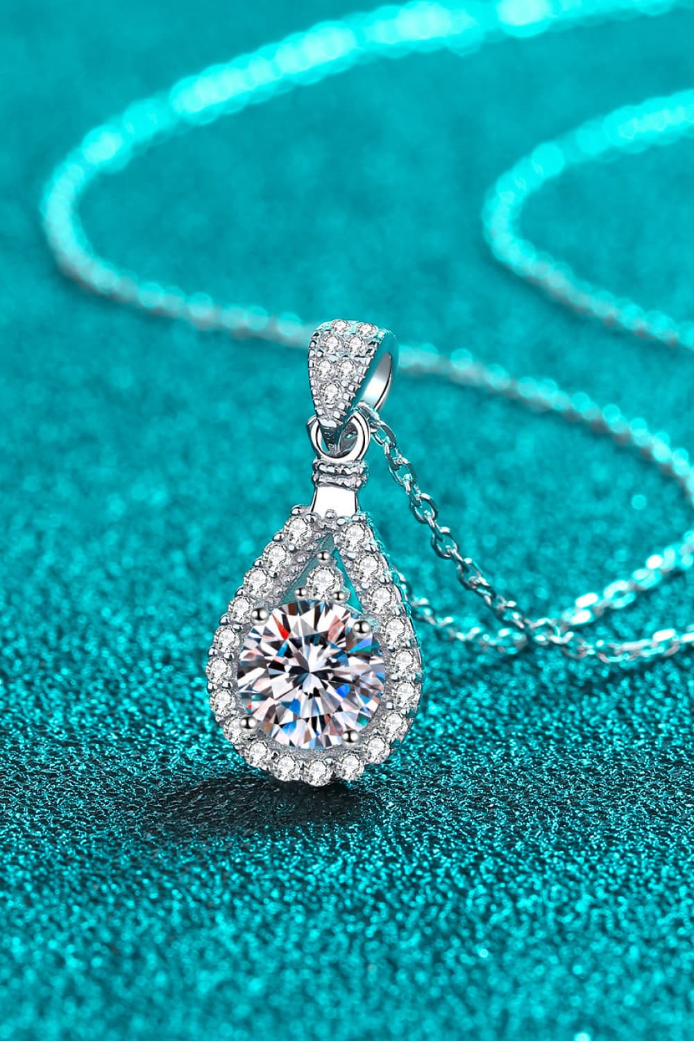 2 Carat Flawless Sparkala™ Teardrop Pendant Necklace in Fine Sterling Silver