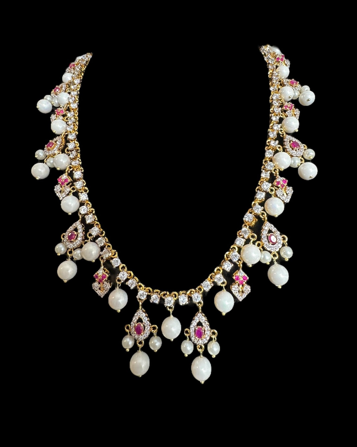 BR492 AMITA bridal set in ruby ( READY TO SHIP )