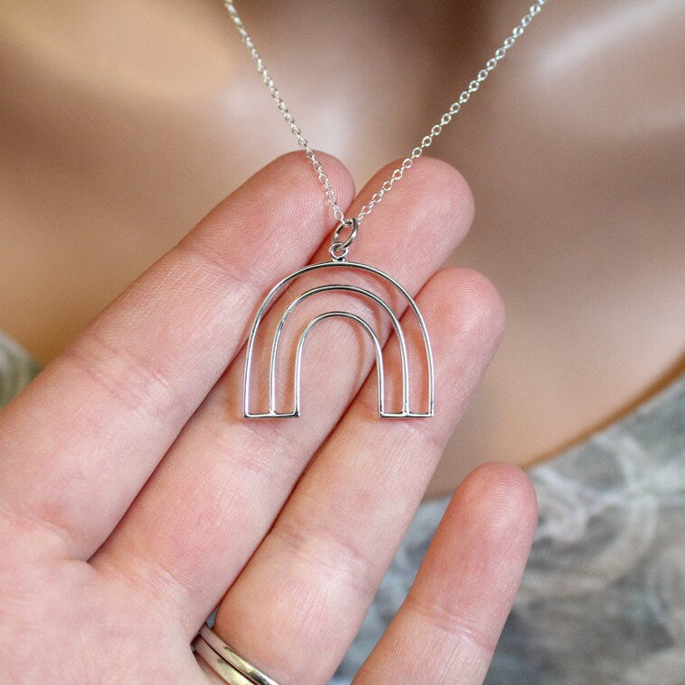 Openwork Rainbow Arch Necklace