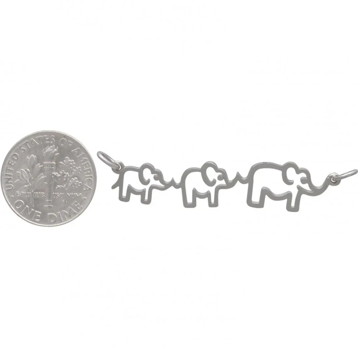 Mama and Two Baby Elephant Necklace – Sterling Silver Motherhood Pendant on 18" Chain