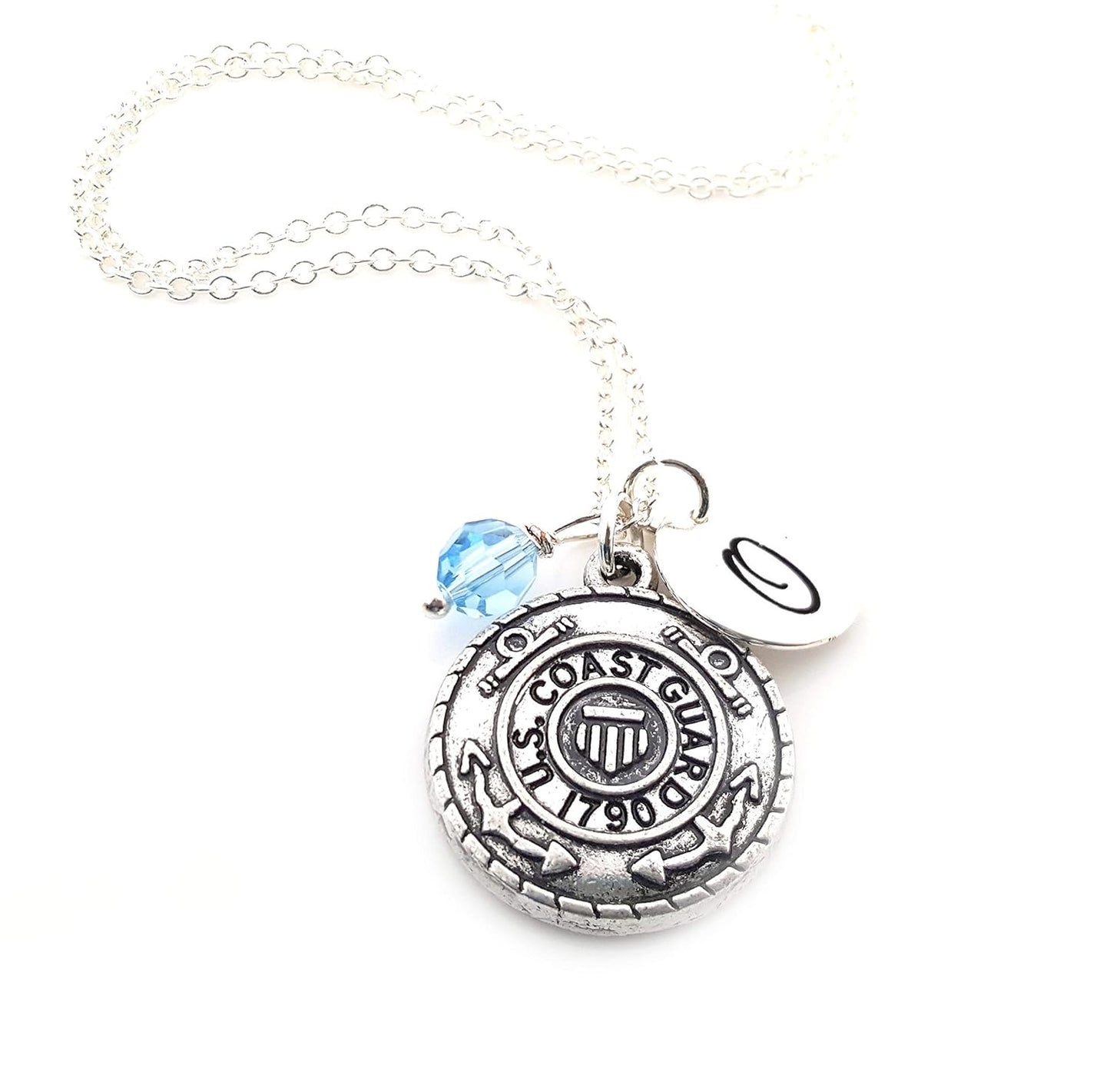 Coast Guard Charm Necklace – Personalized Sterling Silver