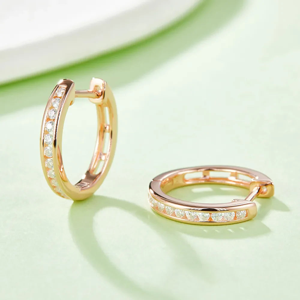 Sparkala™ 925 Sterling Silver Huggie Earrings