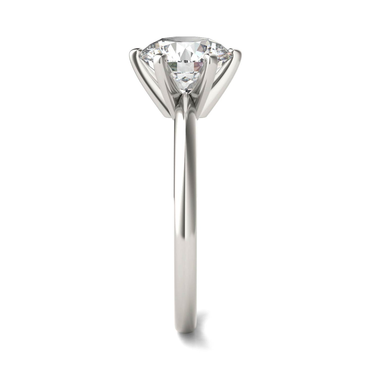 2.00 CTW AGI Certified Lab Grown Diamond Solitaire Engagement Ring – G-VS Clarity, 14K White Gold