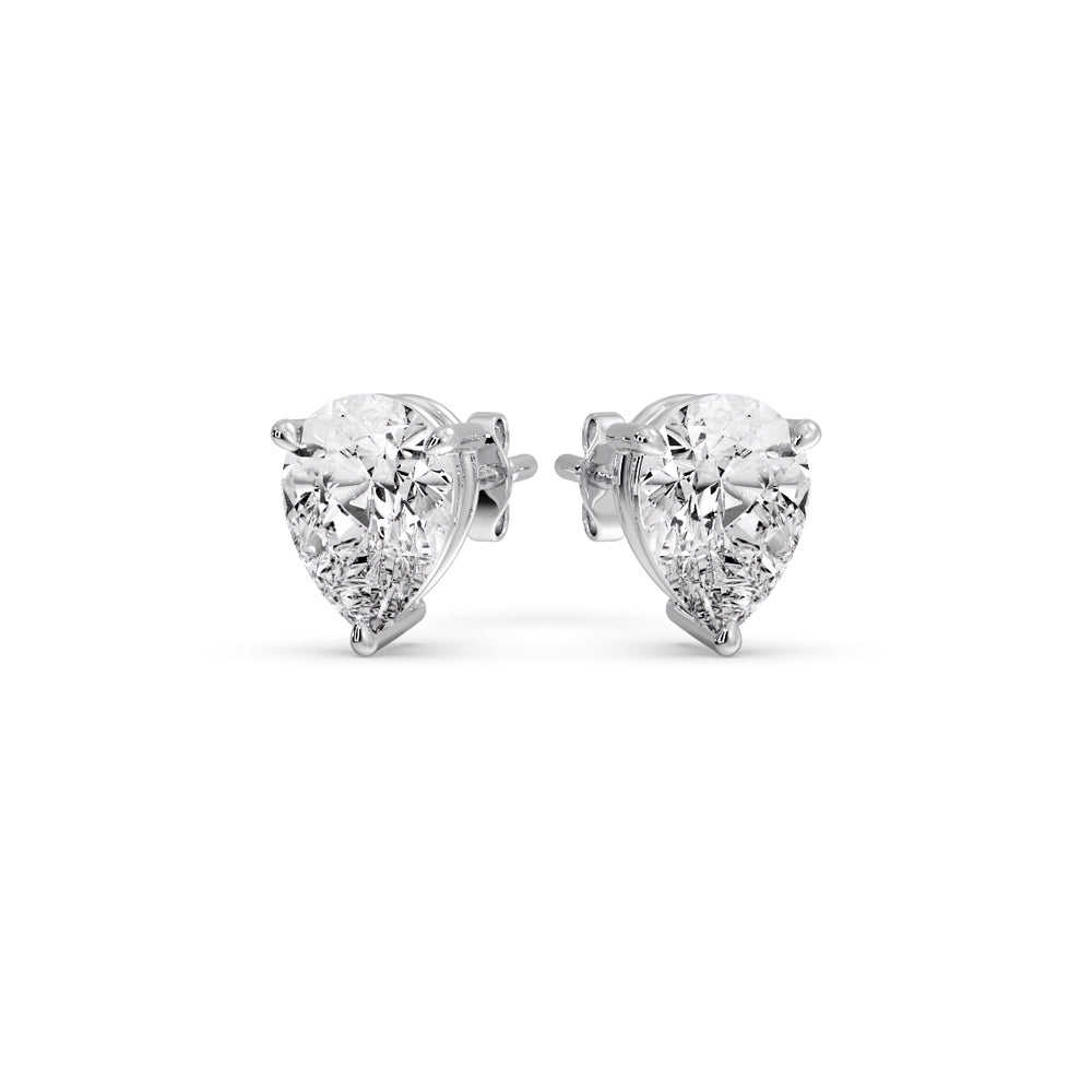 Diamond Pear Cut 3 Prong Earring